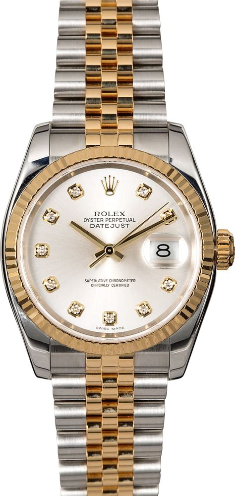 rolex two tone with diamonds|two tone Rolex for sale.